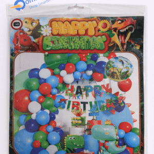 Birthday Party Balloon Set – 50+ Pcs Multicolor Dinosaur Theme Decoration Balloons