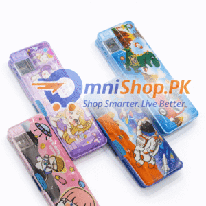 Magnetic Double Layer Geometry Box – Durable Stationery Case for Girls & Boys