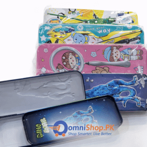 Metal Shine Double Layer Geometry Box – Premium Stationery Case