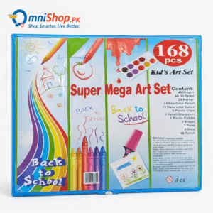 Super Mega Art Set 168 Pieces – Complete Drawing & Painting Kit in Plastic Briefcase