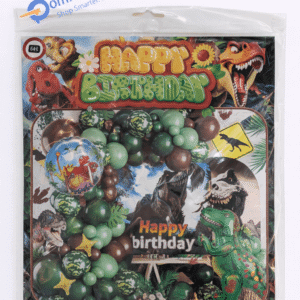 Birthday Party Balloon Set – 50+ Pcs Jungle Animal & Dinosaur Theme Decoration Balloons