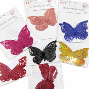 3D Butterfly Decoration Set – 12 Pieces for Birthday & Party Décor
