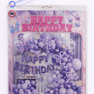 Birthday Party Balloon Set – 50+ Pcs Purple & Light Purple Theme Decoration Balloons
