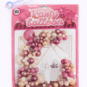 Birthday Party Balloon Set – 50+ Pcs Golden & Pink Theme Decoration Balloons
